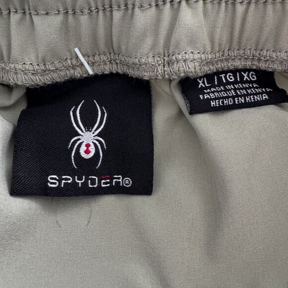 Spyder Large Active Shorts Pull-On Quick Dry Pockets Stretch Lightweight Green - Picture 6 of 11